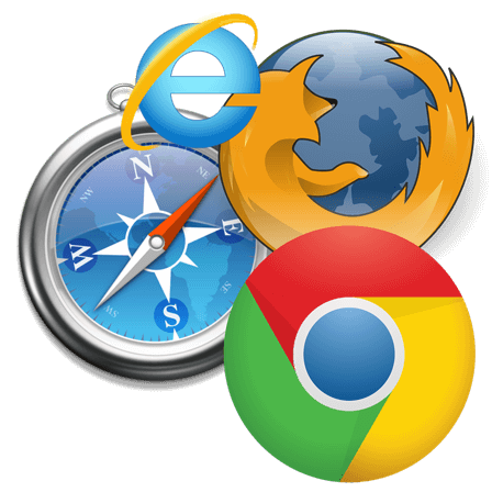 browser, web, various browser icons