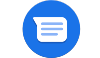 blue circle with white text box in the centre