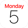 Calendar icon with white background