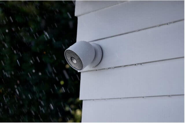 Side of house with Google outdoor camera installed