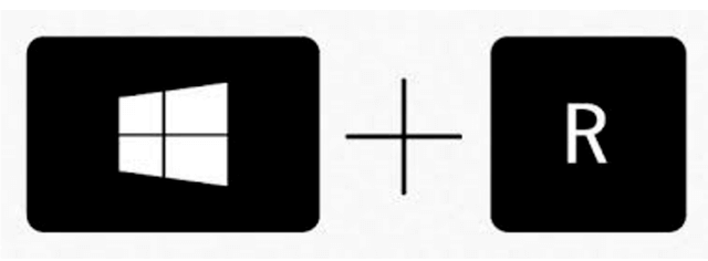 Windows key and R key