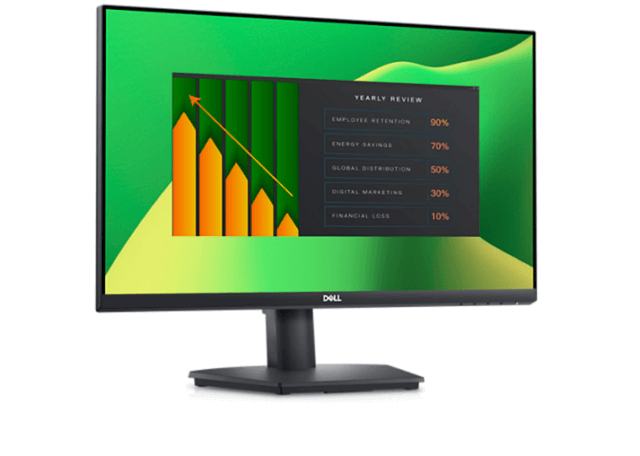 Dell Desktop with green background