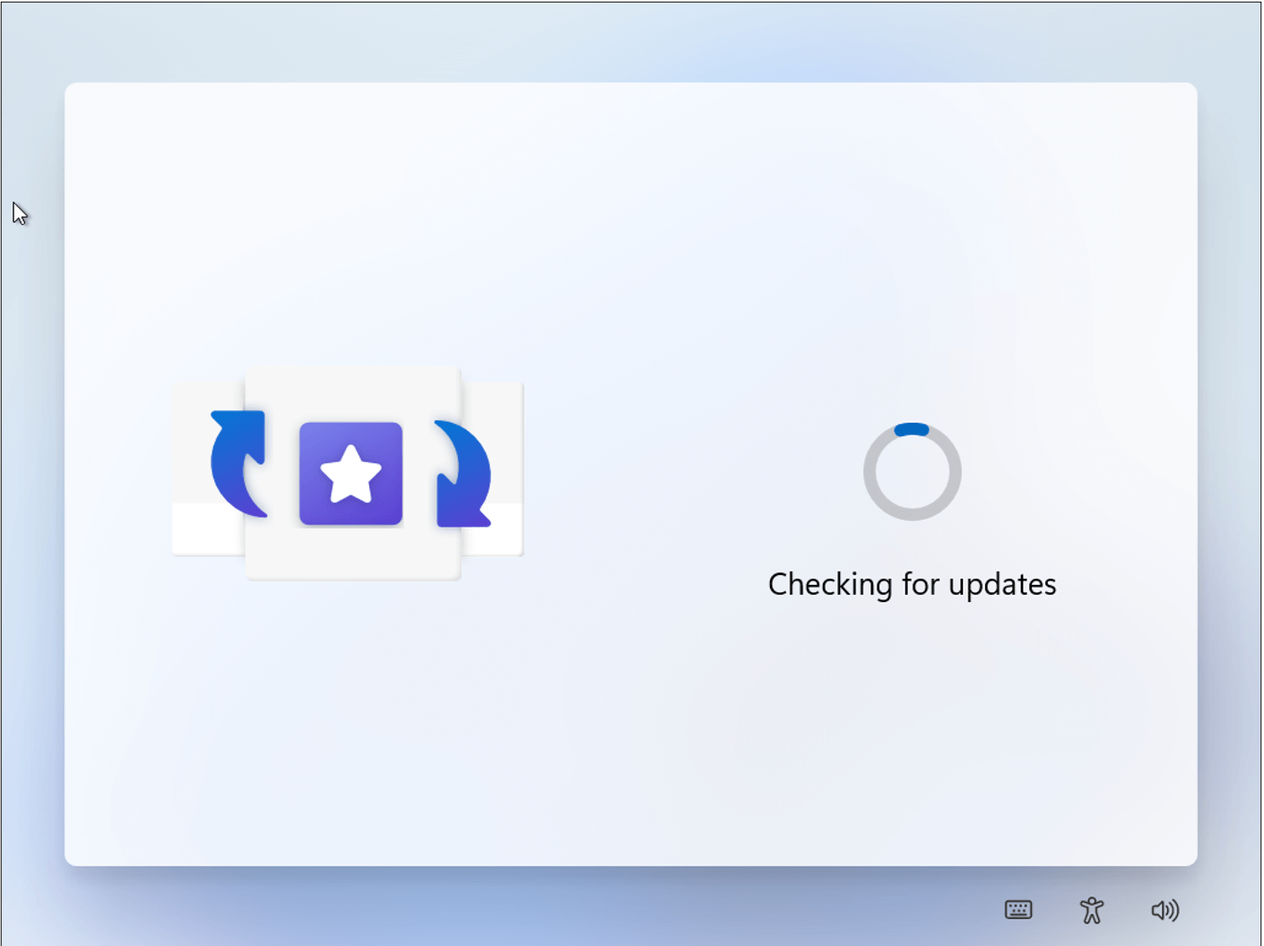 Checking for updates screen.
