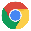 Green, red, yellow and blue circle to show Chrome app icon