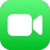 Green square with white video recorder icon in the center
