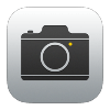 Camera icon with grey background