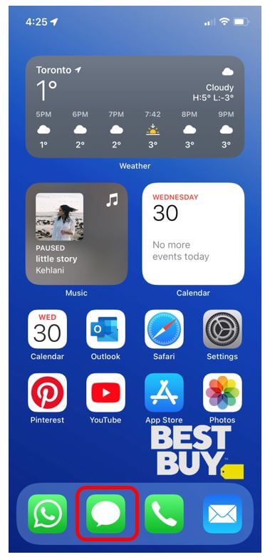 iOS home screen