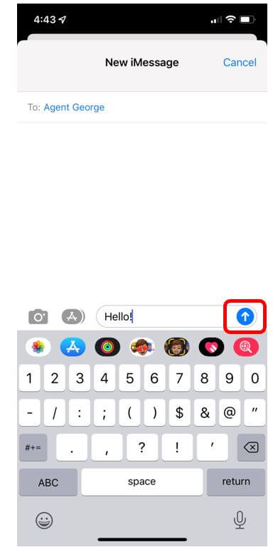iOS New iMessage screen