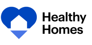 Best Buy Healthy Homes Logo, a house within a heart.